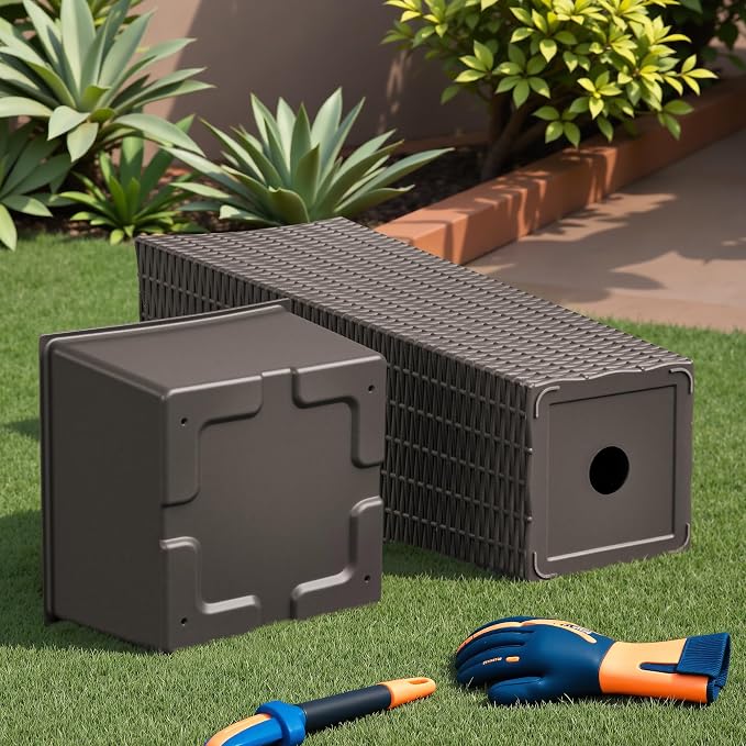 Devoko Resin 23.6'' Tall Planters Set of 2, Large Taper Outdoor Planter | - Image 4