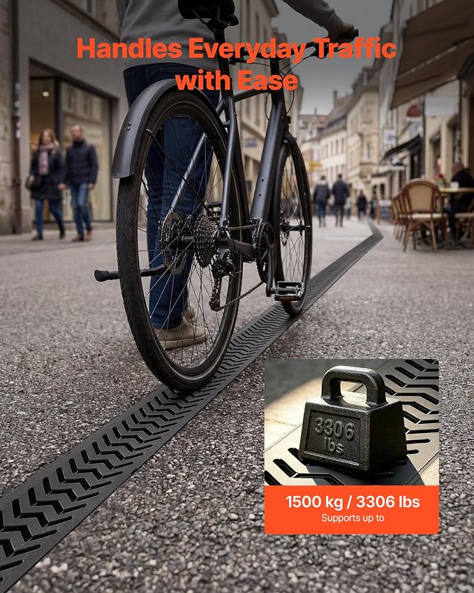 VEVOR Trench Drain, 39.6 x 4.1 x 2.4 in, 5 Pack Linear Drainage Channel - Image 5