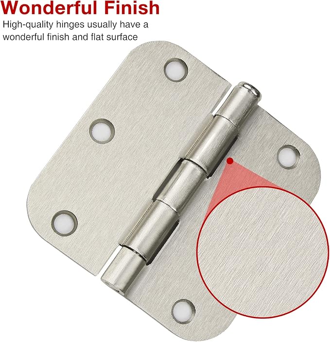 6 Pack Brushed Nickel Door Hinges 3.5 Inch - Image 2