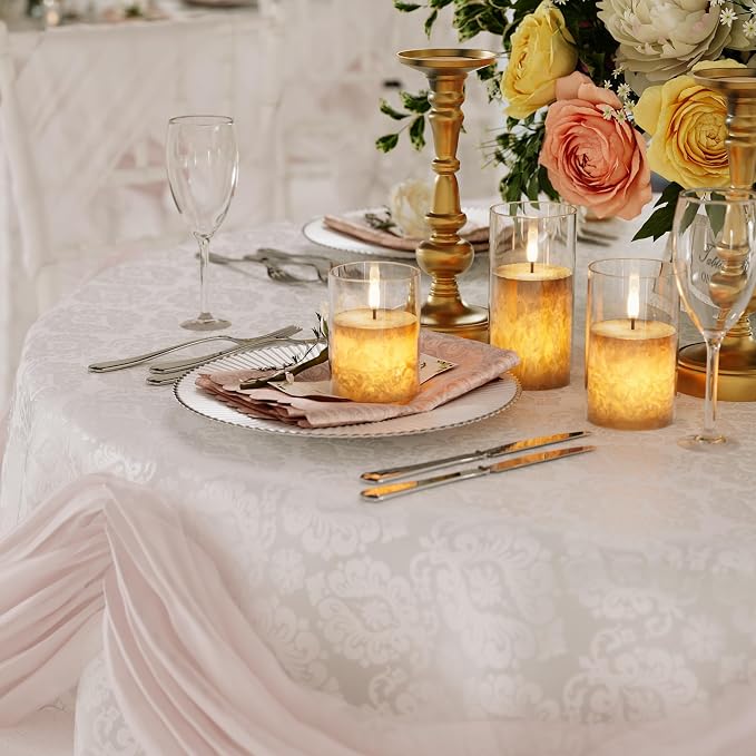VIODAIM Ice Crystal Real Wax Glass Flameless Candles - Image 7