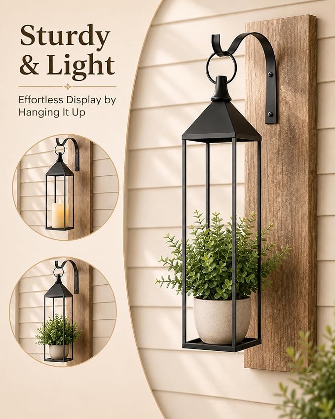 22'' 19'' 17'' Large Decorative Lanterns Indoor Outdoor | - Image 5