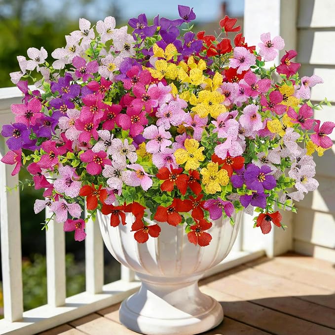 16 Pcs Multicolor Artificial Flowers - Image 3
