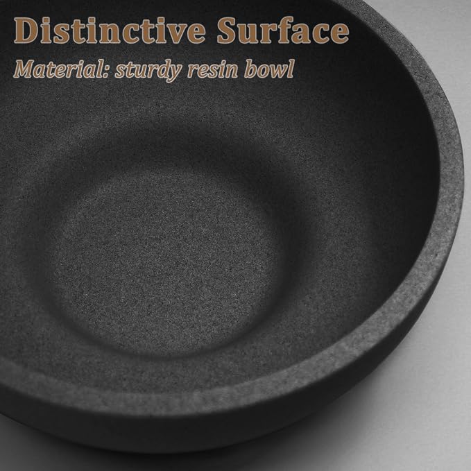 LIN CHUAN Decorative Bowl, Large Fruit Bowl, Artificial Stone Black | Fruit Bowl - Image 7