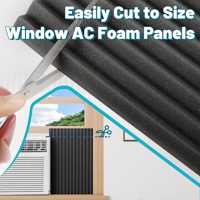 Window Air Conditioner Foam Insulation Panels, AC Side Insulating Panel Kit - Image 7