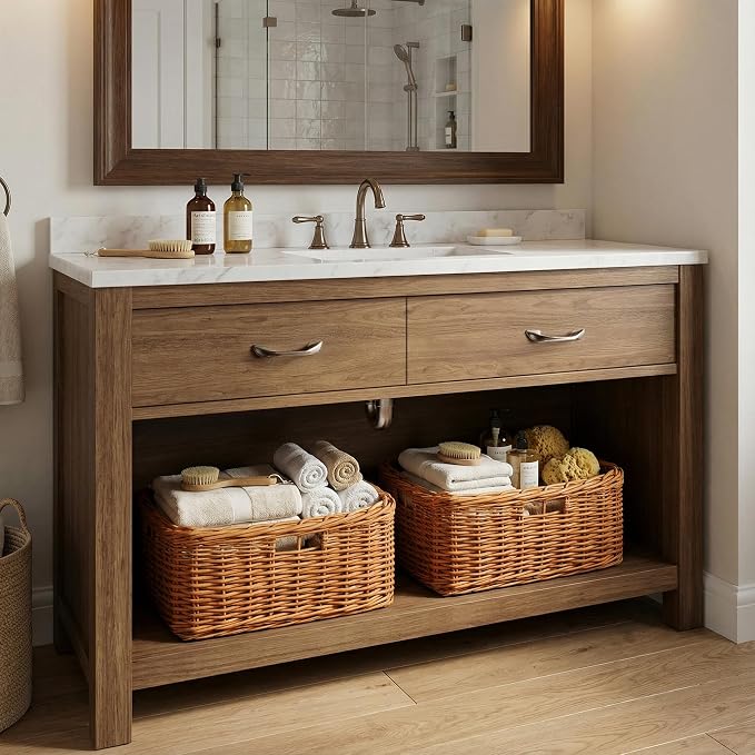 StorageWorks Pantry Baskets, Willow Storage Baskets - Image 7