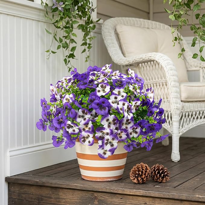 Rowfad 36 Pcs Artificial Fake Pansy Flowers - Image 3