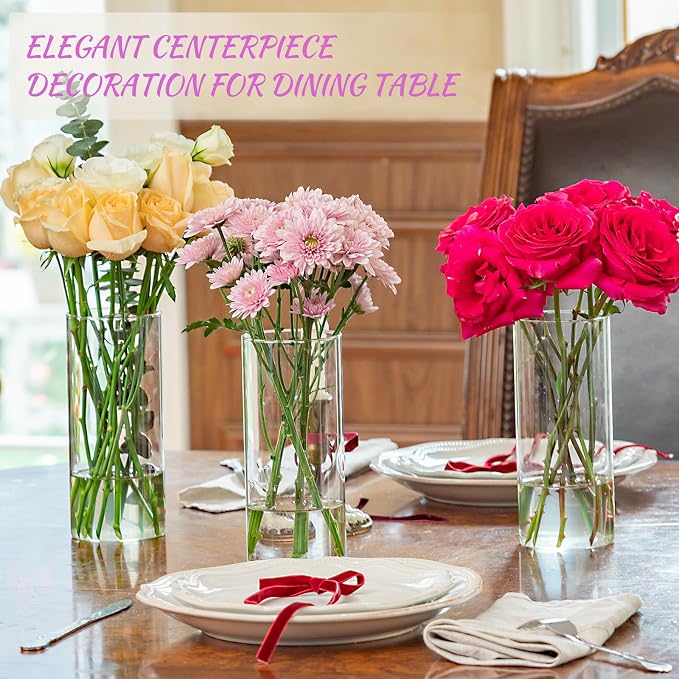7pcs Glass Cylinder Vases for Centerpieces - Image 8