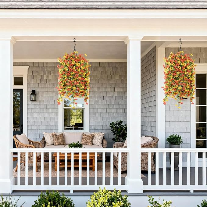 INQCMY Artificial Fake Hanging Flowers Plants - Image 6