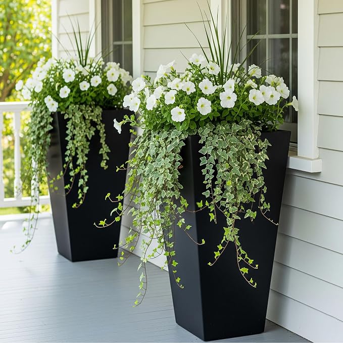 Worth Garden Large 28 in.Tall Planters Set of 2 - Image 2