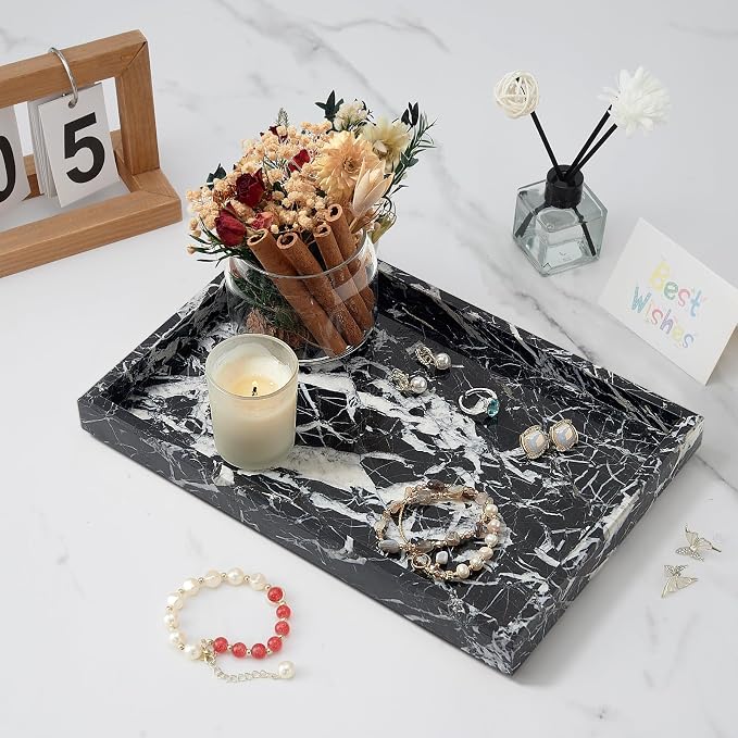Marble Bathroom Tray, Pure Natural Vanity Tray | Marble Tray - Image 2