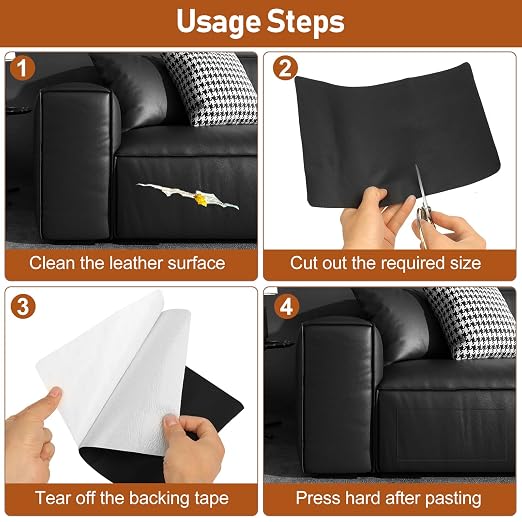 Leather Repair Patch 8x11 inch 2 Pcs, Self Adhesive Vinyl Repair Patch Kit - Image 5