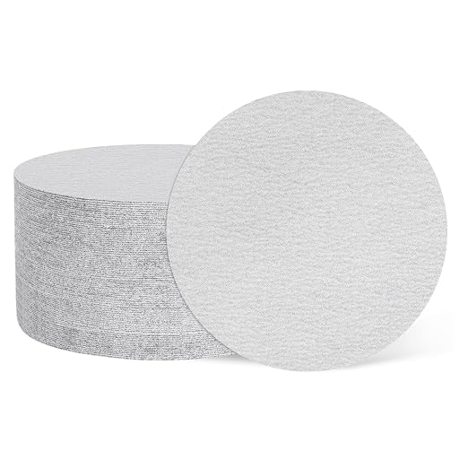 HARFINGTON 50 Pcs 6 Inch Sanding Disc 120 Grit White Aluminum Oxide | Hook and by HARFINGTON