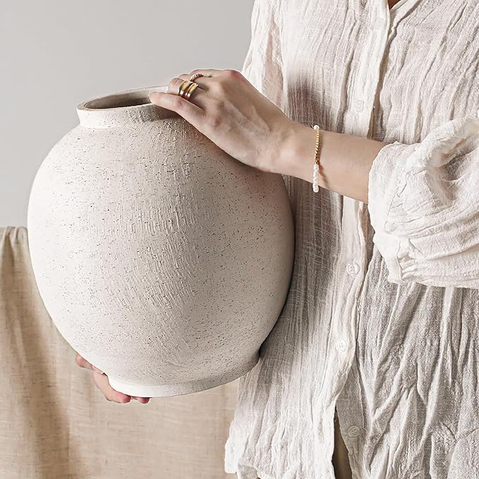 White Ceramic Vase by LETAUCIGARDEN