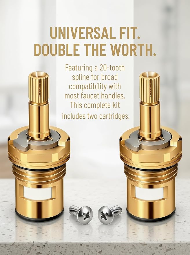 2 Pack Faucet Cartridge Compatible - Image 3