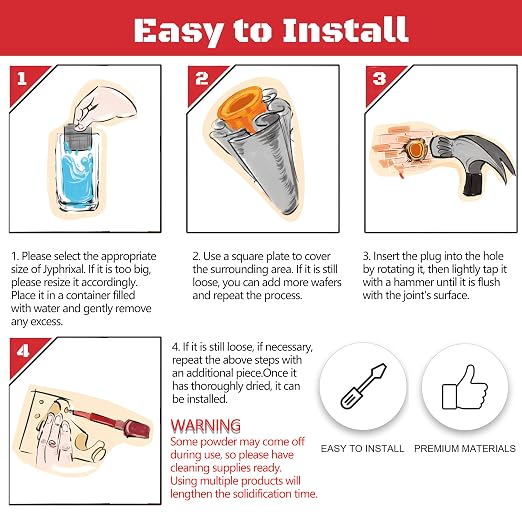 Drywall Anchor Repair Kit, Loose Wall Anchor Fix Patches, Only Wet Can Fix Wall - Image 4