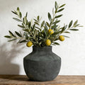5.5 Inch Ceramic Flower Vase, Small Black Vase by Unknown