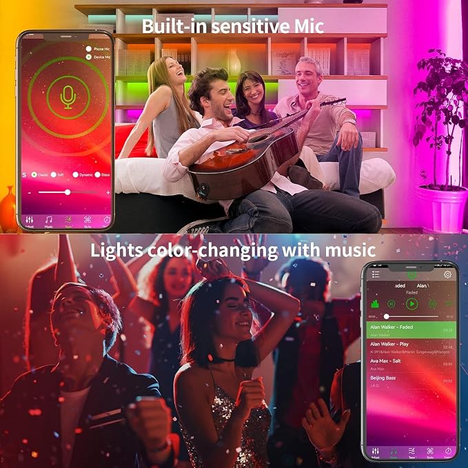 KSIPZE Led Lights for Bedroom 48ft Led Strip Lights - Image 3