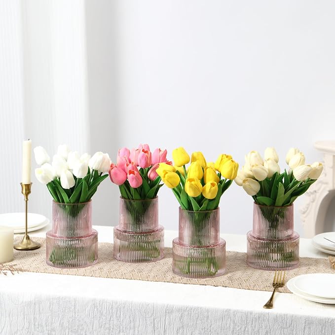 Ribbed Glass Vases, Modern Vase - Image 4