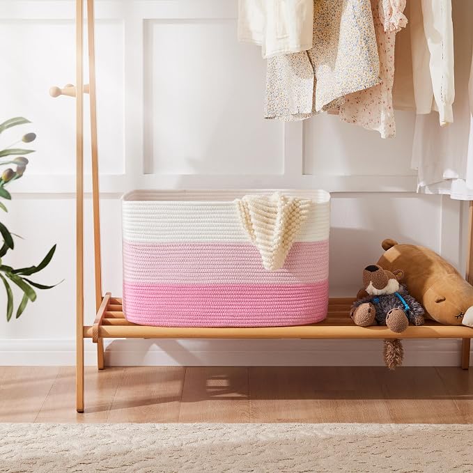 Artfeel Blanket Basket, Rectangle Woven Baskets - Image 4