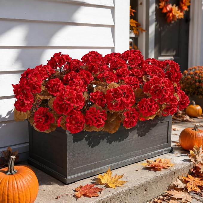 Fake Geraniums Artificial Flowers - Image 5