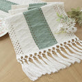 Boho Table Runner for Home Decor 12x36 Sage Green Fall Decorations | 36 Inches by FEXIA