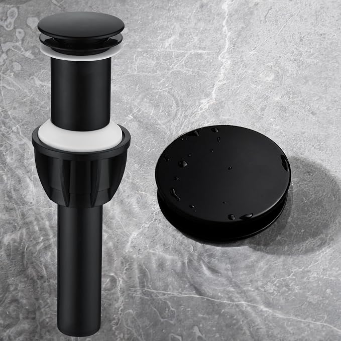 TIORIY Vessel Sink Drain Without Overflow, Plastic Bathroom Pop up Sink Drain by TIORIY