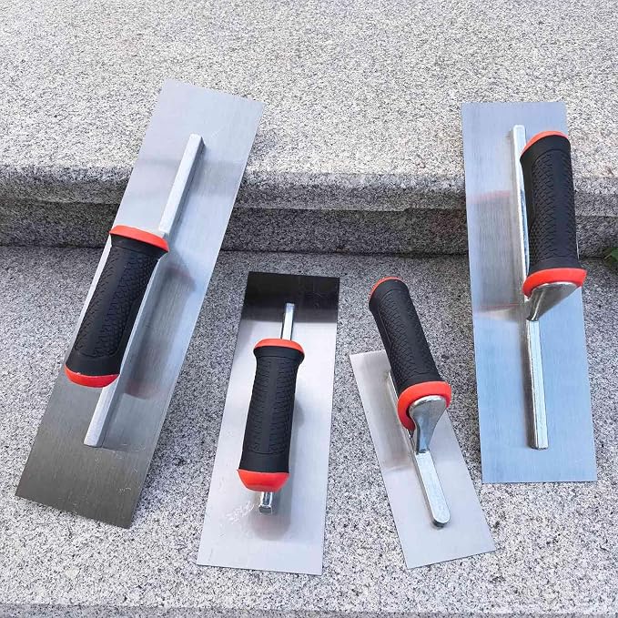 Drywall Flat Trowel 4pcs Set Carbon Steel Masonry Trowel Set | Soft Handle - Image 5