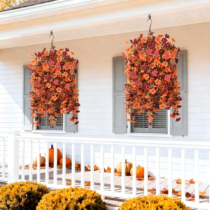 INQCMY Artificial Fake Fall Flowers Plants - Image 6