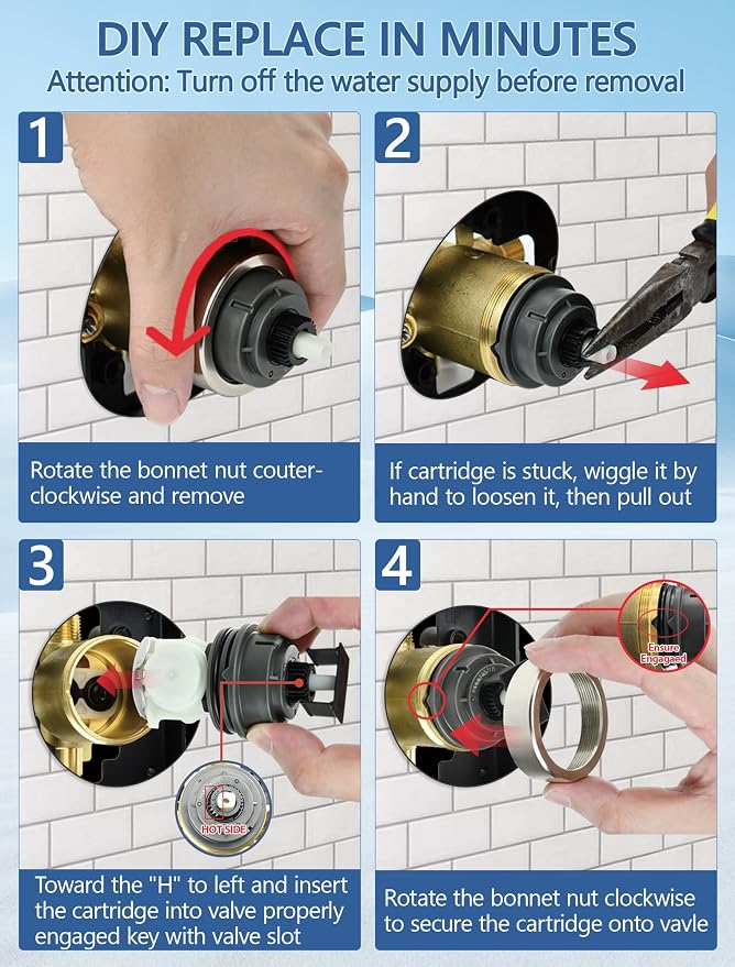 Shower Cartridge Replacement for Delta RP46463 | 1-Pack, Ftis Delta 17 Series - Image 6