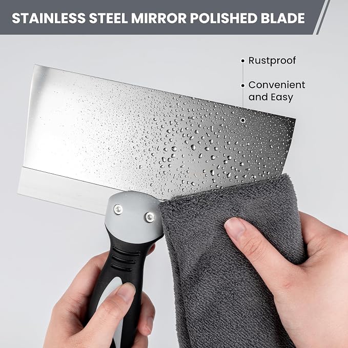 Mister Rui 12" Stainless Steel Drywall Taping Knife, Soft Grip Handle | 12" - Image 5