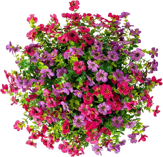 Artificial Faux Hanging Plants Flowers Basket - Image 6