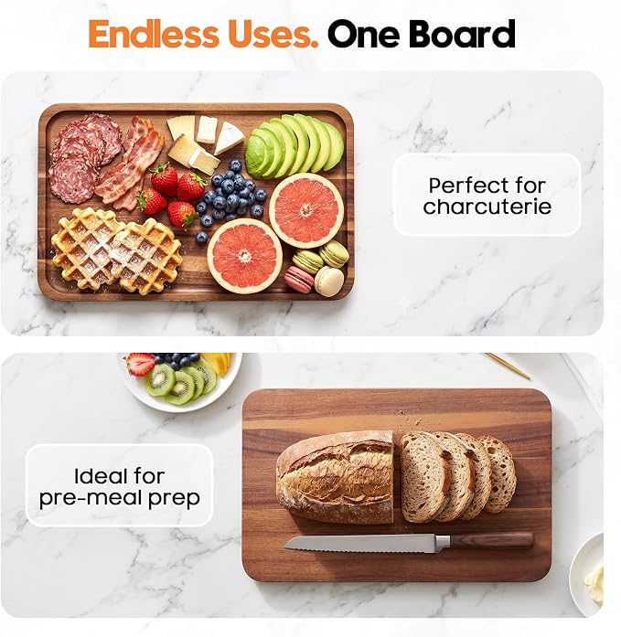 Large Wooden Tray and Platter, Large Charcuterie Boards, Cheese boards - Image 4