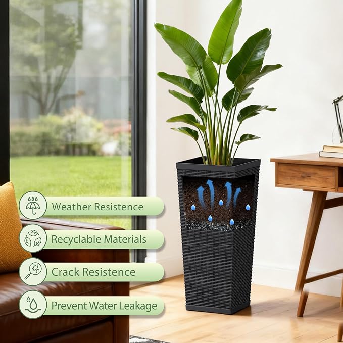 30 Inch Tall Plastic Planters - Image 6
