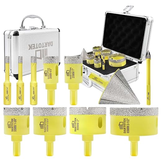 Diamond Core Drill Bits Set 11PCS by DARTOTEK