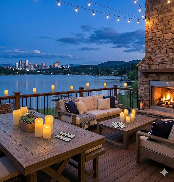 Waterproof Flameless Candles, Flickering Indoor Outdoor Candles - Image 3