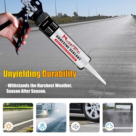 Gray Concrete Crack Filler, Self-Leveling Waterproof Sealant, Fast-Curing - Image 6
