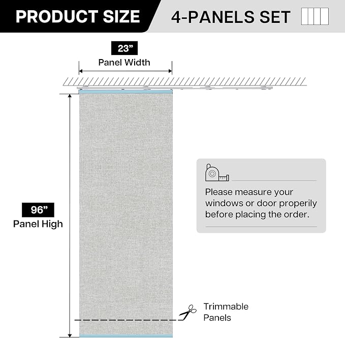 4-Panel Replacement Fabric, Room Darkening - Image 4