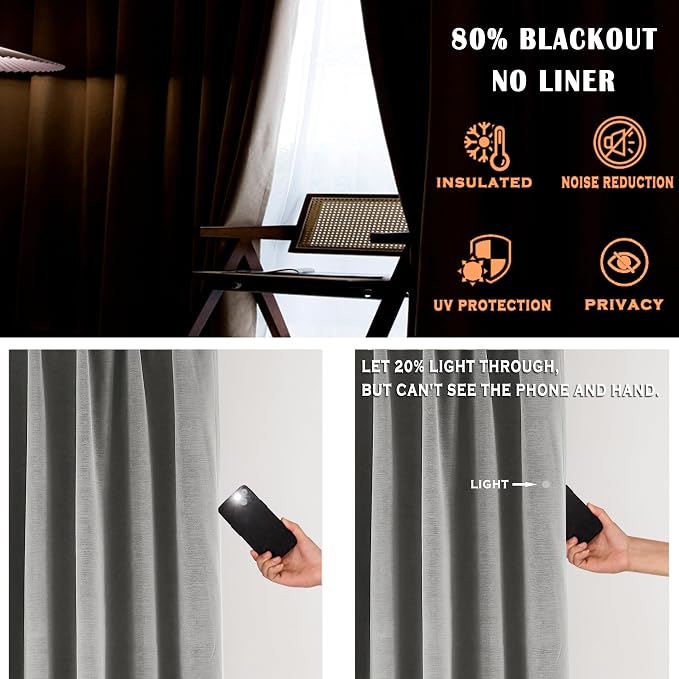 Kayne Studio Pewter Gray Velvet Pinch Pleated Back Tab Curtains 102 Inches | - Image 4