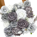 Alecono Silver Artificial Flowers, Cake Decor, Table Centerpiece, Baby Shower & by AleconoBetterYourLife