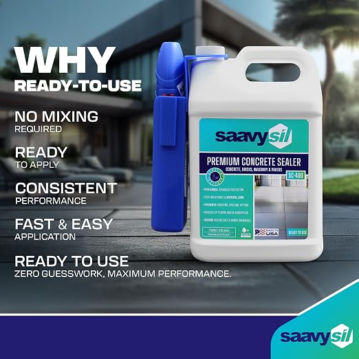 Concrete Sealer, Sprayer Included, Silane Siloxane, Water-Based Penetrating - Image 3