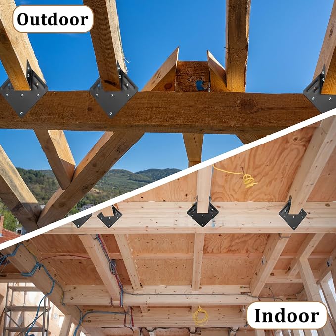 25 PCS Joist Hanger 2x6, 13-Gauge Heavy Duty Hurricane Ties-2.2mm Thickness | - Image 7