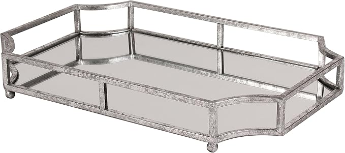 Kate and Laurel Ciel Metal Mirrored Ornate Scalloped Decorative Tray by KateandLaurel