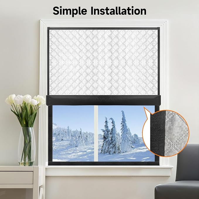 Insulated Window Cover, Veanusiver Upgraded Oxford Cloth Waterproof Thermal - Image 4