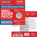 MaxPatch® 6 in. x 6 in. Solid Metal Self-Adhesive Wall Repair Patch – Durable by Maxpatch