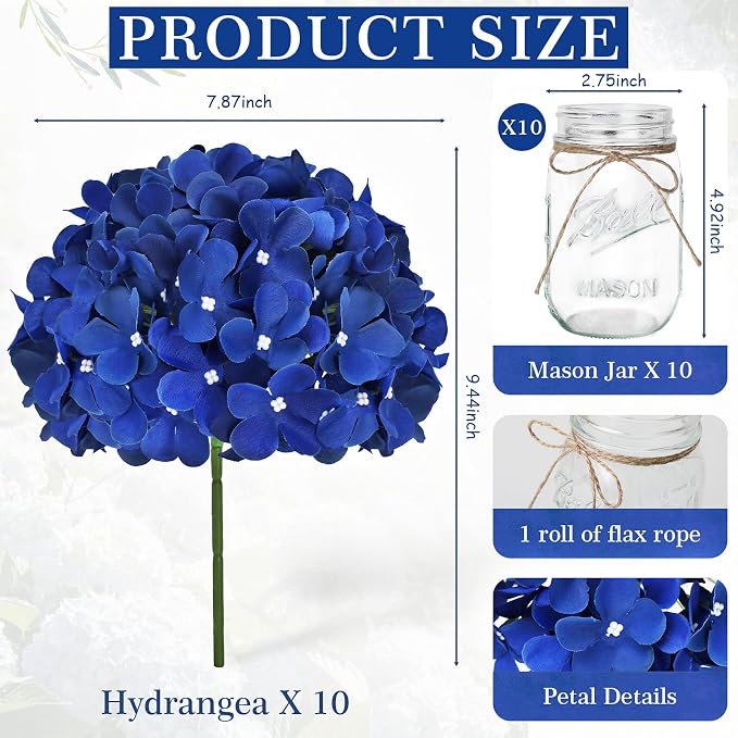 10 Set Mason Jars Centerpieces - Image 2