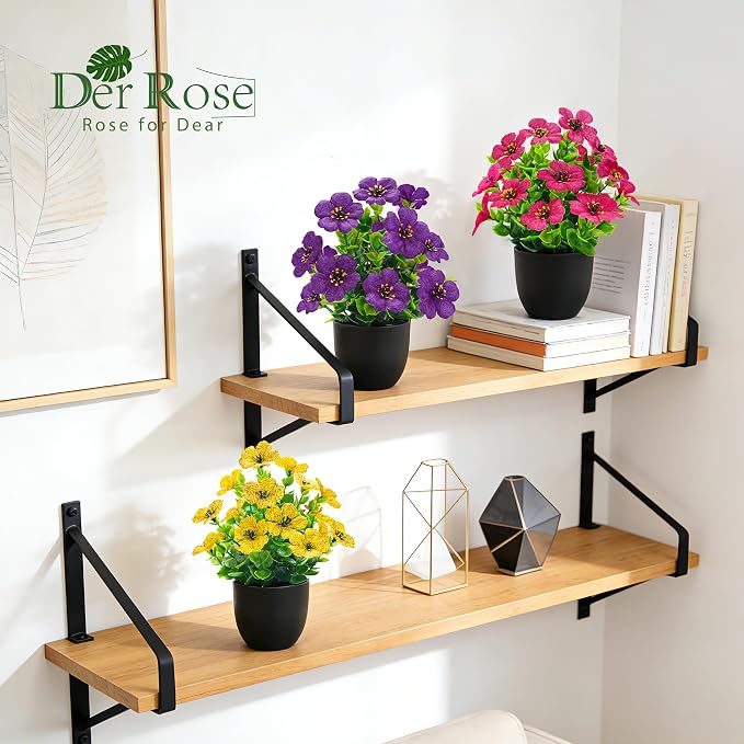 Der Rose 4 Pack Fake Flowers - Image 7