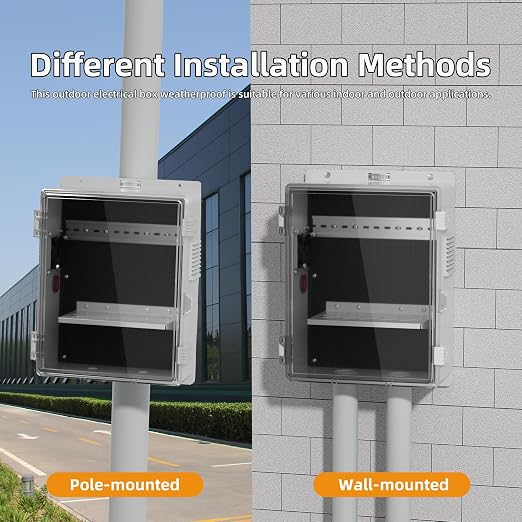 Joinfworld Outdoor Electrical Box, Din Rail, Waterproof Clear Cover, WiFi Box - Image 6