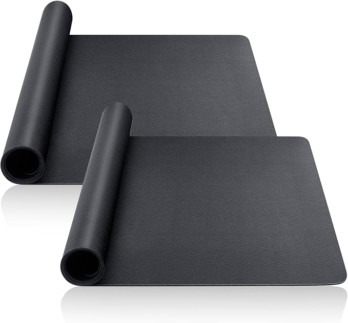 Drydiet 2 Pcs Work Bench Mat Top 24 x 48, PU Leather Tool Box Drawer Liner Tool by Drydiet
