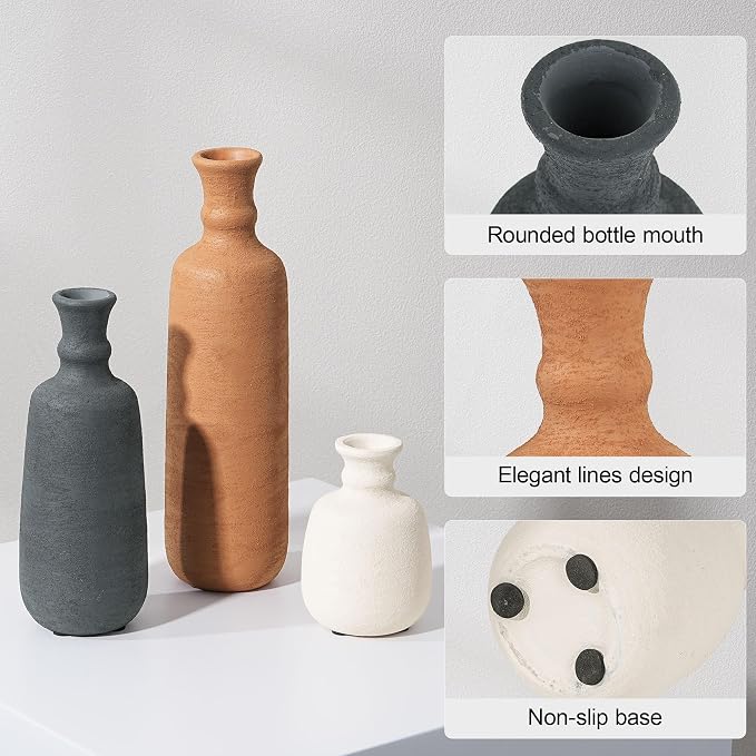 Ceramic Vase Set, Decorative Vases - Image 2