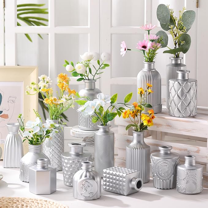Yaomiao 30 Pcs Glass Bud Vases Centerpieces, Mini Colored Flower Vase - Image 6